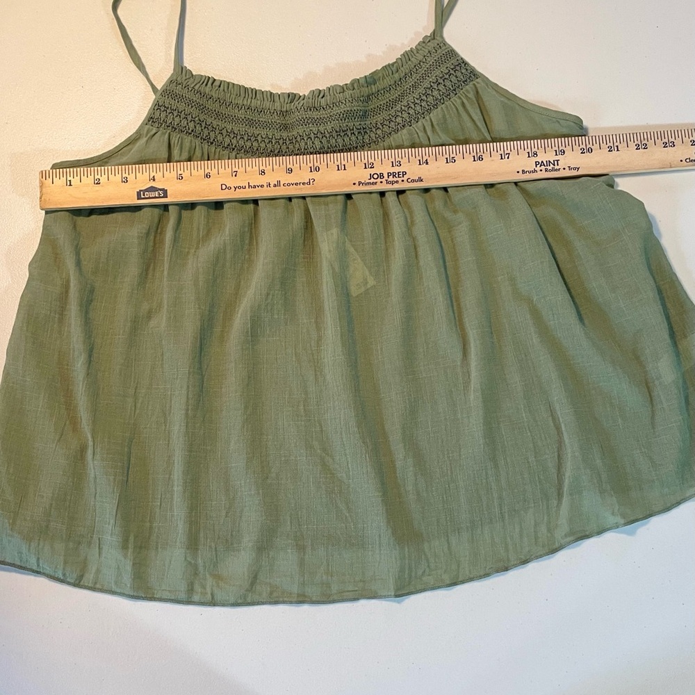 NWT Aerie Smocked Swing XL Olive Tank Top - Picture 3 of 7